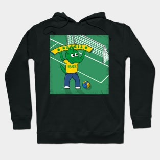 Dino Brazil Football Fan Hoodie